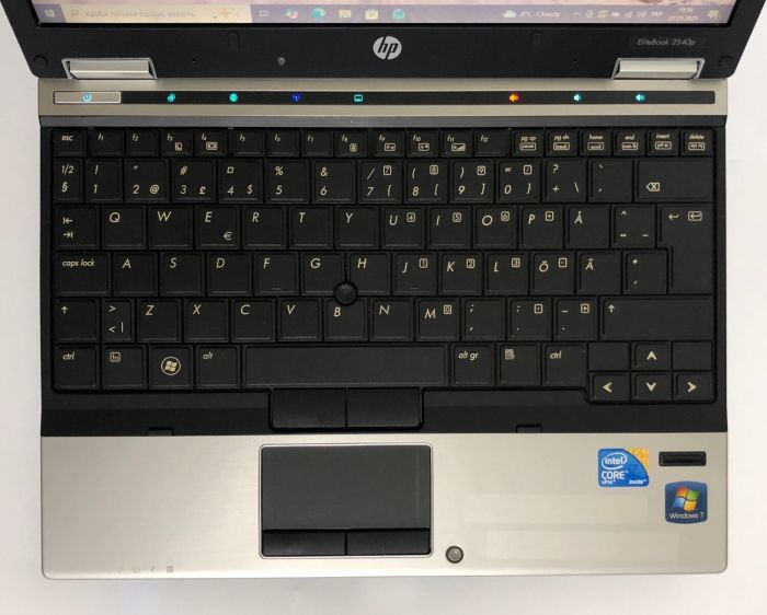 Нетбук Б-клас HP Elitebook 2540p / 12.1" (1280x800) TN / Intel Core i7-640LM (2 (4) ядра по 2.13 - 2.93 GHz) / 6 GB DDR3 / 80 GB SSD / Intel HD Graphics / WebCam / Посилена батарея б/в - изображение 8
