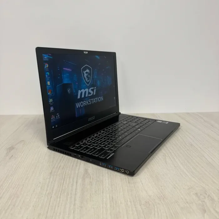 Мобільна робоча станція MSI WS63 7RK / 15,6" (1920x1080) IPS / Intel Core i7-7920HQ (4 (8) ядра по 3.1 - 4.1 GHz) / 16 GB DDR4 / 512 GB SSD / nVidia Quadro P3000, 6 GB GDDR5, 192-bit / WebCam б/в - зображення 6