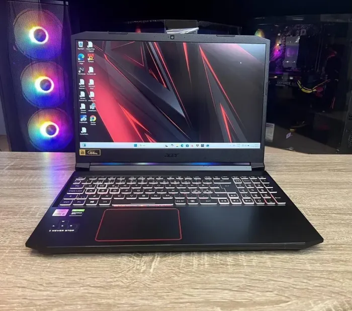 Ігровий ноутбук Acer Nitro 5 AN515-55 / 15.6" (1920x1080) IPS / Intel Core i5-10300H (4 (8) ядра по 2.5 - 4.5 GHz) / 8 GB DDR4 / 512 GB SSD / nVidia GeForce GTX 1660 Ti, 6 GB GDDR6, 192-bit / WebCam б/в - зображення 2