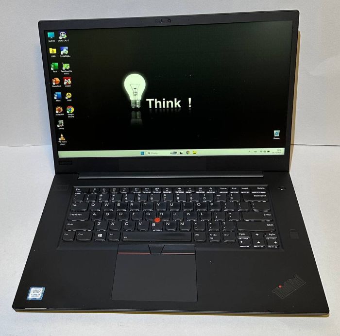 Ігровий ноутбук Lenovo ThinkPad X1 Extreme / 15,6" (1920x1080) IPS / Intel Core i7-8750H (6 (12) ядра по 2,2 - 4,1 ГГц) / 32 ГБ DDR4 / 512 ГБ SSD / nVidia GeForce GTX 1050 Ti Max-Q, 4 ГБ GDDR5, 128-біт / Веб-камера б/в - изображение 2