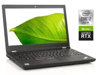 Мобільна робоча станція Lenovo ThinkPad P15 Gen 1 / 15.6" (1920x1080) IPS / Intel Core i7-10850H (6 (12) ядер по 2.7 - 5.1 GHz) / 64 GB DDR4 / 1000 GB SSD M.2 / nVidia Quadro RTX 3000, 6 GB GDDR6, 192-bit / WebCam / Win 10 Pro б/в