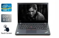 Ультрабук Lenovo ThinkPad T470 / 14" (1920x1080) IPS Touch / Intel Core i7-7600U (2 (4) ядра по 2.8 - 3.9 GHz) / 8 GB DDR4 / 240 GB SSD / Intel HD Graphics 520 / WebCam / TouchID / Windows 10 б/в