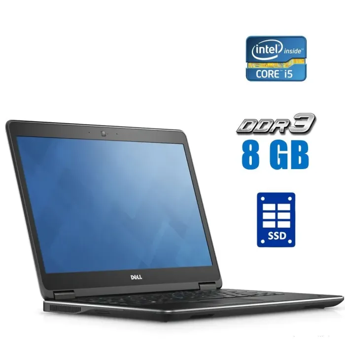 Ультрабук Dell Latitude E7440 / 14" (1920x1080) TN / Intel Core i5-4310U (2 (4) ядра по 2.0 - 3.0 GHz) / 4 GB DDR3 / 256 GB SSD / Intel HD Graphics 4400 / WebCam / Win 8 б/в - зображення 1