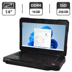 Захищений ноутбук Dell Latitude 5414 Rugged / 14" (1366x768) TN / Intel Core i5-6300U (2 (4) ядра по 2.4 - 3.0 GHz) / 16 GB DDR4 / 256 GB SSD / Intel HD Graphics 520 / WebCam / Wi-Fi / Windows 11 Pro б/в