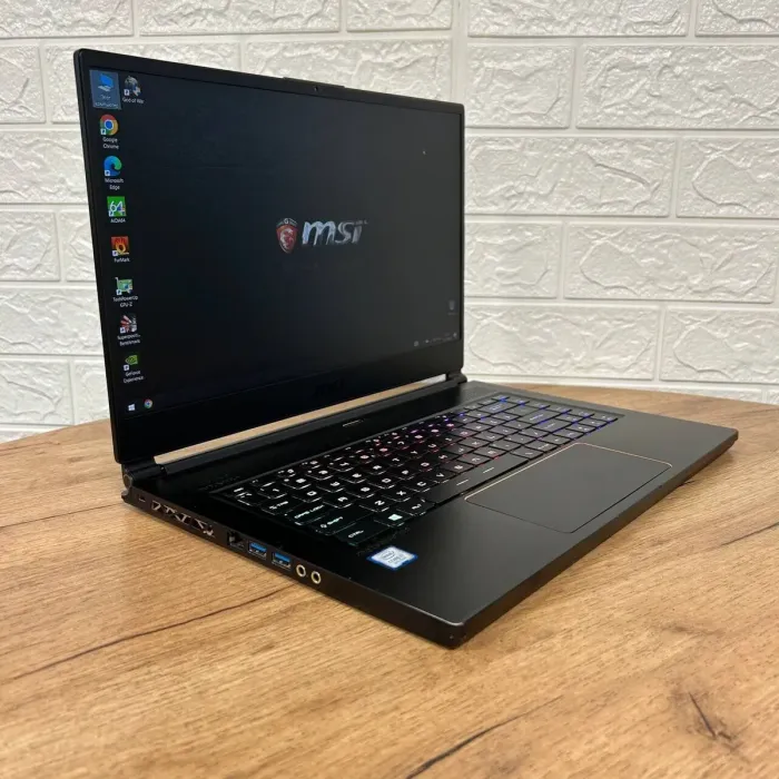 Ігровий ноутбук MSI GS65 Stealth 9SE / 15.6" (1920x1080) IPS / Intel Core i7-9750H (6 (12) ядер по 2.6 - 4.5 GHz) / 16 GB DDR4 / 512 GB SSD / nVidia GeForce RTX 2060, 6 GB GDDR6, 192-bit / WebCam б/в - зображення 4