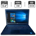 Ноутбук Б-клас Dell Vostro 3558 / 15.6" (1366x768) TN / Intel Core i5-5200U (2 (4) ядра по 2.2 - 2.7 GHz) / 8 GB DDR3 / 256 GB SSD / Intel HD Graphics 5500 / WebCam / DVD-ROM б/в