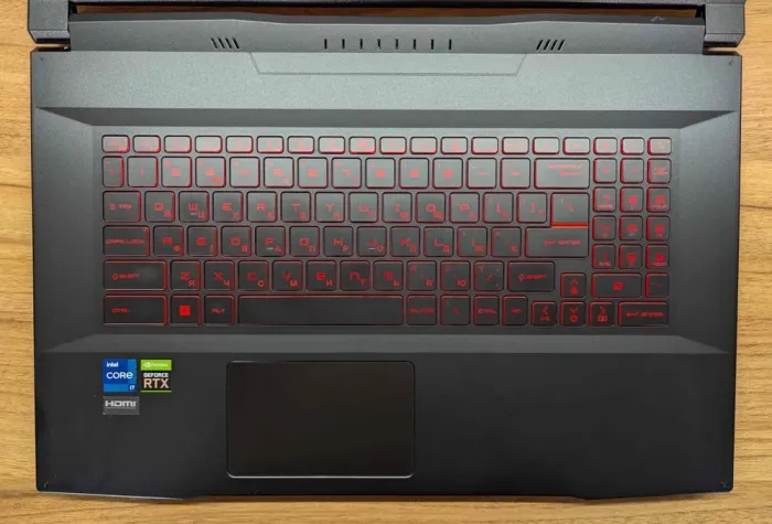 Ігровий ноутбук MSI MS-17L3 / 17.3" (1920x1080) IPS / Intel Core i7-12700H (14 (20) ядер по 3.5 - 4.7 GHz) / 16 GB DDR4 / 512 GB SSD / nVidia GeForce RTX 3060, 6 GB GDDR6, 192-bit / WebCam / Windows 11 б/в - зображення 3