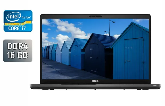 Ноутбук Dell Latitude 5500 / 15.6" (1920x1080) IPS / Intel Core i7-8665U (4 (8) ядра по 1.9 - 4.8 GHz) / 16 GB DDR4 / 256 GB SSD / Intel UHD Graphics / TouchID / WebCam б/в - зображення 1