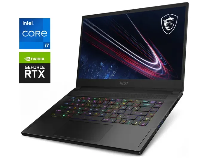 Ігровий ноутбук MSI GS66 Stealth 11UH / 15.6" (1920x1080) IPS / Intel Core i7-11800H (8 (16) ядер по 1.9 - 4.6 GHz) / 32 GB DDR4 / 1000 GB SSD / nVidia GeForce RTX 3080, 16 GB GDDR6, 256-bit / WebCam б/в - зображення 1