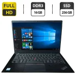 Ноутбук-трансформер Lenovo ThinkPad X1 Carbon 3rd Gen / 14" (1920x1080) IPS / Intel Core i7-8550U (4 (8) ядра по 1.8 - 4.0 GHz) / 16 GB DDR3 / 256 GB SSD / Intel UHD Graphics 620 / WebCam б/в