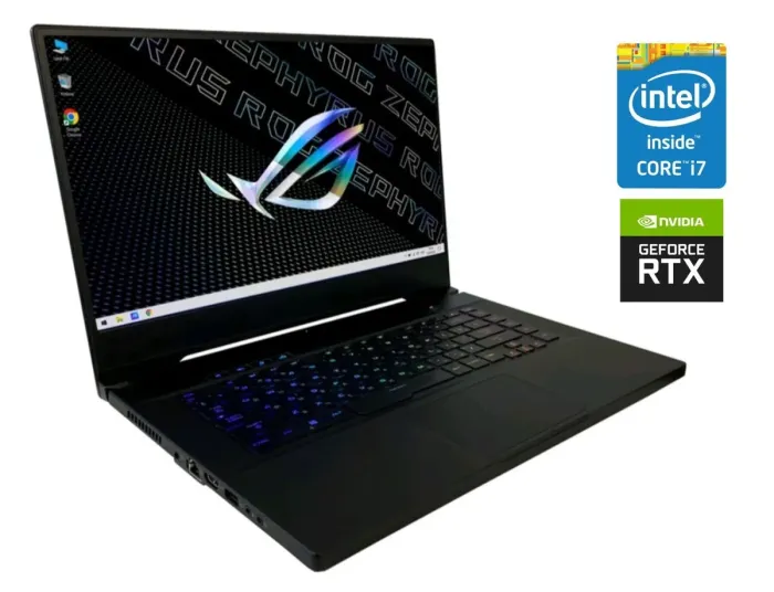 Ігровий ноутбук Б-клас Asus ROG Zephyrus GU502GV / 15.6" (1920x1080) IPS / Intel Core i7-9750H (6 (12) ядер по 2.6 - 4.5 GHz) / 16 GB DDR4 / 512 GB SSD / nVidia GeForce RTX 2060, 6 GB GDDR6, 192-bit / WebCam б/в - зображення 1