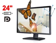 Монітор Широкоформатний Dell UltraSharp U2412Mb / 24" (1920x1200) IPS / 1x DP, 1x DVI, 1x VGA, 5x USB 2.0 / VESA 100x100 / Pivot б/в