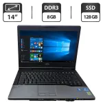Ноутбук Б-клас Fujitsu LifeBook S782 / 14" (1366x768) TN / Intel Core i7-3520M (2 (4) ядра по 2.9 - 3.6 GHz) / 8 GB DDR3 / 128 GB SSD / Intel HD Graphics 4000 / WebCam / Без АКБ б/в