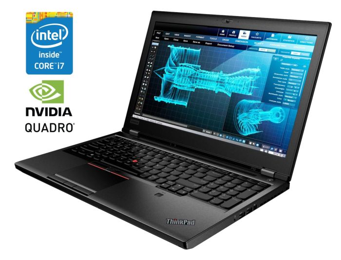 Мобільна робоча станція Б-клас Lenovo ThinkPad P52 / 15.6" (1920x1080) IPS / Intel Core i7-8850H (6 (12) ядер по 2.6 - 4.3 GHz) / 32 GB DDR4 / 512 GB SSD NVMe / nVidia Quadro P3200 Max-Q, 6 GB GDDR5, 192-bit / WebCam б/в - зображення 1