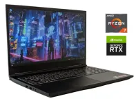 Ігровий ноутбук Б-клас Evoo Gaming Laptop 15 EG-LP7-BK / 15.6" (1920x1080) IPS / AMD Ryzen 7 4800H (8 (16) ядер по 2.9 - 4.2 GHz) / 16 GB DDR4 / 512 GB SSD / nVidia GeForce RTX 2060, 6 GB GDDR6, 192-bit / WebCam б/в