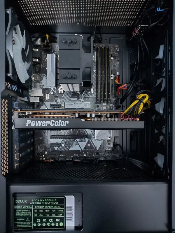Ігровий ПК AeroCool PGS FALCON-A-BK-V1 FRGB Tower / Intel Core i5-8400 (6 ядер 2,8 - 4,0 ГГц) / 32 ГБ DDR4 / 256 ГБ M.2 SSD + 512 ГБ M.2 SSD + 500 ГБ HDD / AMD Radeon RX 5700, 8 ГБ GDDR6, 256-біт / 600 Вт б/в - зображення 4