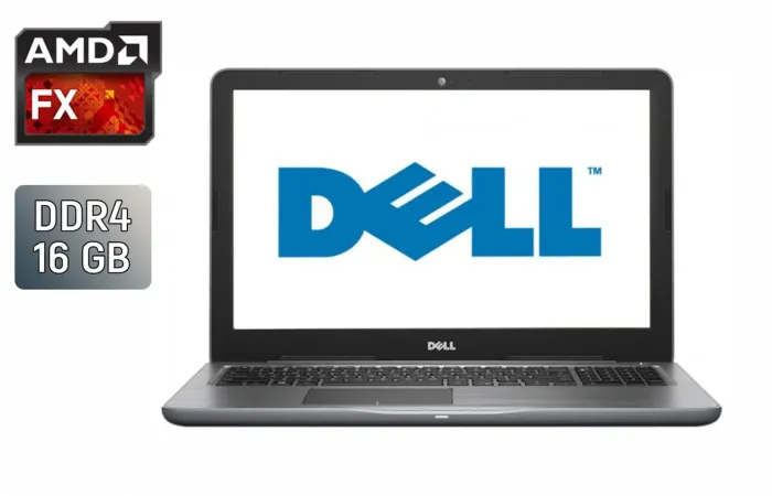 Ноутбук Dell Inspiron 5565 / 15.6" (1366x768) TN / AMD FX-9800P (4 ядра по 2.7 - 3.6 GHz) / 16 GB DDR4 / 480 GB SSD / AMD Radeon R8 M445DX, 4 GB DDR3, 128-bit / WebCam / Windows 10 б/в - зображення 1
