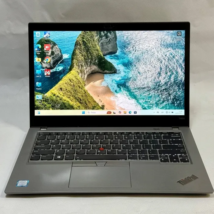 Ультрабук Lenovo ThinkPad T480s / 14" (1920x1080) IPS Touch / Intel Core i7-8550U (4 (8) ядра по 1.8 - 4.0 GHz) / 8 GB DDR4 / 512 GB SSD M.2 / Intel UHD Graphics 620 / WebCam б/в - зображення 2