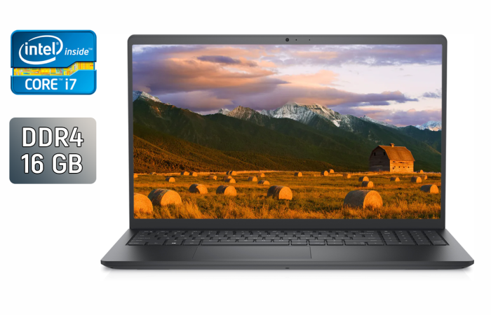 Ультрабук Dell Vostro 15 5510 / 15.6" (1920x1080) IPS / Intel Core i7-11370H (4 (8) ядра по 3.0 - 4.8 GHz) / 16 GB DDR4 / 512 GB SSD / Intel Iris Xe Graphics / WebCam / TouchID / Windows 11 б/в - зображення 1