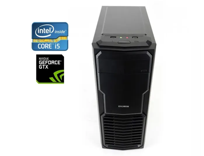 ПК Zalman ZM-T4 Tower / Intel Core i5-4590 (4 ядра по 3.3 - 3.7 GHz) / 16 GB DDR3 / 256 GB SSD + 1000 GB HDD / nVidia GeForce GTX 750, 1 GB GDDR5, 128-bit / DVD-RW / 500W б/в - зображення 1