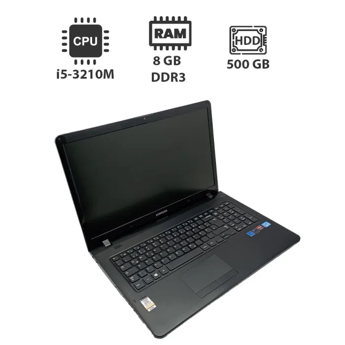 Ноутбук Samsung NP350 / 17.3" (1600x900) TN / Intel Core i5-3210M (2 (4) ядра по 2.5 - 3.1 GHz) / 8 GB DDR3 / 500 GB HDD / AMD Radeon HD 7600M / WebCam б/в - зображення 1