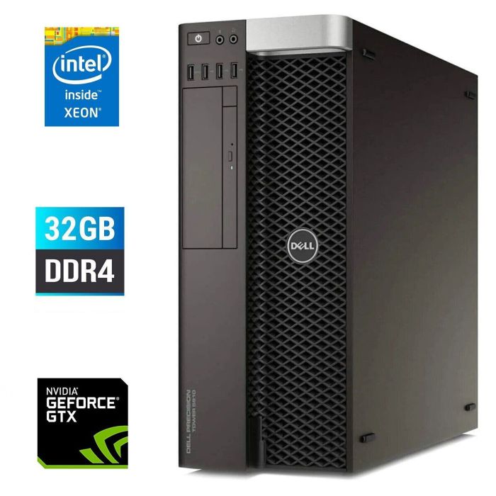 Ігровий ПК Dell Precision 5810 Tower / Intel Xeon E5-1630 v4 (4 (8) ядра по 3,7 - 4,0 ГГц) / 32 ГБ DDR4 ECC / 240 ГБ SSD / nVidia GeForce GTX 1050, 2 ГБ GDDR5, 128-біт / 685 Вт / DVD-RW б/в - зображення 1