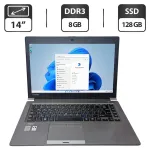 Ноутбук Б-клас Toshiba Tecra Z40-A-187 / 14" (1366x768) TN / Intel Core i5-4310U (2 (4) ядра по 2.0 - 3.0 GHz) / 8 GB DDR3 / 128 GB SSD / Intel HD Graphics 4400 / WebCam / HDMI б/в