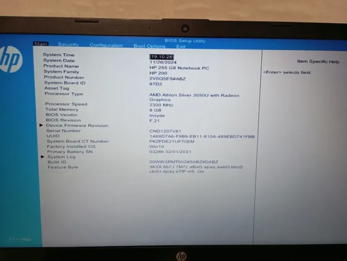Ноутбук Б-клас HP 255 G8 / 15.6" (1366x768) TN / AMD Athlon Silver 3050U (2 ядра по 2.3 - 3.2 GHz) / 8 GB DDR4 / 256 GB SSD / AMD Radeon Graphics / WebCam + USB-флешка 64 GB б/в - зображення 10