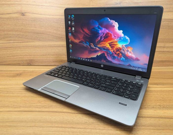 Ноутбук HP ProBook 450 G1 / 15.6" (1366x768) TN / Intel Core i7-4702MQ (4 (8) ядра по 2.2 - 3.2 GHz) / 8 GB DDR3 / 240 GB SSD / Intel HD Graphics 4600 / WebCam / TouchID / Windows 10 б/в - зображення 3