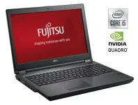Мобільна робоча станція Fujitsu Celsius H7510 / 15.6" (1920x1080) IPS / Intel Core i7-10850H (6 (12) ядер по 2.7 - 5.1 GHz) / 32 GB DDR4 / 512 GB SSD M.2 / nVidia Quadro T1000, 4 GB GDDR6, 128-bit / WebCam б/в