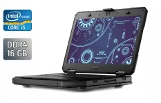 Захищений ноутбук Dell Latitude 14 Rugged 5414 / 14" (1920x1080) IPS / Intel Core i5-6300U (2 (4) ядра по 2.4 - 3.0 GHz) / 16 GB DDR4 / 512 GB SSD / Intel HD Graphics 520 / WebCam / 4G / Windows 10 б/у