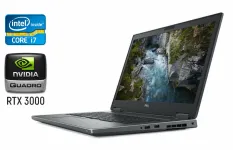 Мобільна робоча станція Dell Precision 7740 / 17.3" (1920x1080) IPS / Intel Core i7-9850H (6 (12) ядер по 2.6 - 4.6 GHz) / 32 GB DDR4 / 512 GB SSD / nVidia Quadro RTX 3000, 6 GB GDDR6, 192-bit / WebCam / Windows 10 б/в
