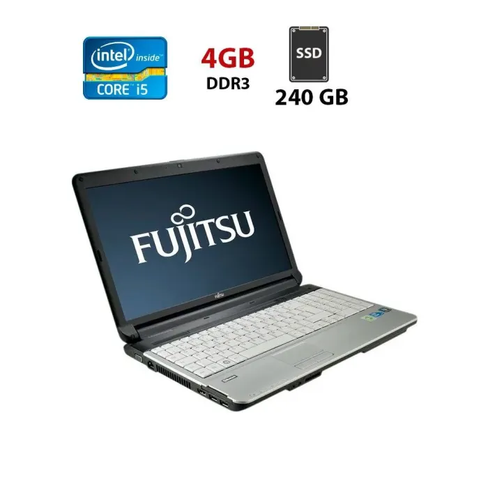 Ноутбук Б-клас Fujitsu LifeBook S752 / 15.6" (1366x768) TN / Intel Core i5-3320M (2 (4) ядра по 2.6 - 3.3 GHz) / 4 GB DDR3 / 240 GB SSD / Intel HD Graphics 4000 / WebCam б/в - зображення 1