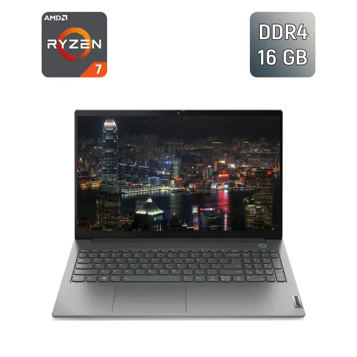 Ноутбук Lenovo ThinkBook 15 G3 / 15.6" (1920x1080) IPS / AMD Ryzen 7 5700U (8 (16) ядер по 1.8 - 4.3 GHz) / 16 GB DDR4 / 256 GB SSD / AMD Radeon Graphics 512SP / WebCam / HDMI б/в - зображення 1