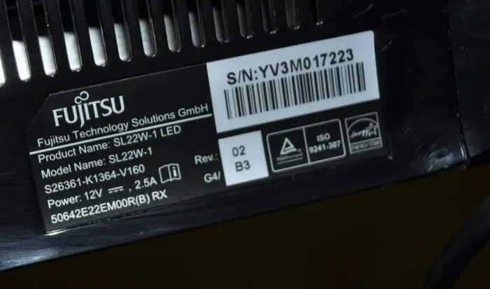 Монітор Б-клас Fujitsu L line SL22W-1/22" (1680x1050) TN/VGA, DVI + Кабелі (VGA або DVI на вибір) та блок живлення б/в - зображення 16