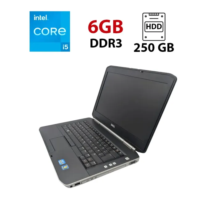 Ноутбук Dell Latitude E5420 / 15.6" (1366x768) TN / Intel Core i5-2520M (2 (4) ядра по 2.5 - 3.2 GHz) / 6 GB DDR3 / 250 GB HDD / Intel HD Graphics 3000 / WebCam б/в - зображення 1