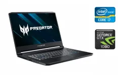 Ігровий ноутбук Acer Predator Triton 700 / 15.6" (1920x1080) IPS / Intel Core i7-7700HQ (4 (8) ядра по 2.8 - 3.8 GHz) / 32 GB DDR4 / 512 GB SSD + 512 GB SSD / nVidia GeForce GTX 1080, 8 GB GDDR5X, 256-bit / WebCam / Windows 10 б/в