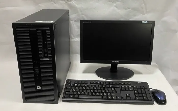 Комплект ПК: комп'ютер HP EliteDesk 800 G1 Tower / Intel Core i3-4130 (2 (4) ядра по 3.4 GHz) / 8 GB DDR3 / 500 GB HDD / Intel HD Graphics 4400 / DVD-ROM + Монітор Samsung SyncMaster E1920 / 19" (1366x768) TN / VGA б/в - зображення 2