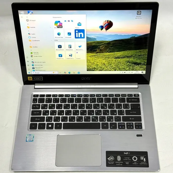 Ноутбук Б-клас Acer Swift SF314-52-51H8 / 14" (1920x1080) IPS / Intel Core i5-7200U (2 (4) ядра по 2.5 - 3.1 GHz) / 8 GB DDR4 / 128 GB SSD M.2 / Intel HD Graphics 620 / WebCam б/в - зображення 9