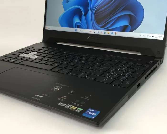 Ігровий ноутбук Asus TUF Dash F15 FX517ZR / 15.6" (1920x1080) IPS / Intel Core i7-12650H (10 (16) ядер по 3.5 - 4.7 GHz) / 16 GB DDR4 / 512 GB SSD / nVidia GeForce RTX 3070, 8 GB GDDR6, 256-bit / WebCam / Win 11 Home + гравіювання б/в - зображення 7