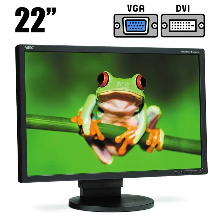 Монітор NEC MultiSync E222W / 22" (1680x1050) TN / VGA, DVI / VESA 100x100 б/в - зображення 1
