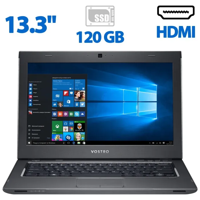Ультрабук Dell Vostro / 13.3" TN / Core i5-3317U (2(4) ядра по 1.7-2.6 GHz) / 4GB DDR3 / 120GB SSD / HD Graphics 4000 / WebCam / HDMI б/в - зображення 1
