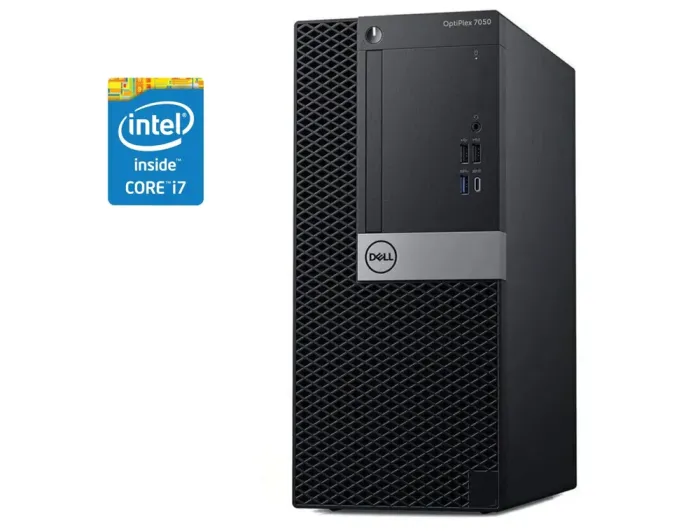 ПК Dell OptiPlex 7050 Tower / Intel Core i7-6700 (4 (8) ядра по 3.4 - 4.0 GHz) / 8 GB DDR4 / 256 GB SSD / Intel HD Graphics 630 / Win 10 б/в - зображення 1