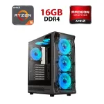 Ігровий ПК Hunter Starlight 2 AB Tower / AMD Ryzen 5 5500 (6 (12) ядер по 3,6 - 4,2 ГГц) / 16 ГБ DDR4 / 480 ГБ SSD / AMD Radeon RX 6600, 8 ГБ GDDR6, 128-біт