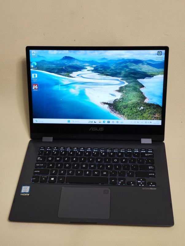 Ноутбук-трансформер Asus Vivobook TP412FA 2-in-1 / 14" (1920x1080) IPS / Intel Core i3-8145U (2 (4) ядер по 2.1 - 3.9 GHz) / 8 GB DDR4 / 256 GB SSD / Intel UHD Graphics / WebCam б/в - зображення 2