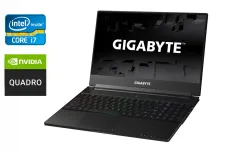 Ігровий ноутбук Gigabyte Aero 15 P65 / 15.6" (1920x1080) IPS / Intel Core i7-7700HQ (4 (8) ядра по 2.8 - 3.8 GHz) / 16 GB DDR4 / 512 GB SSD / nVidia GeForce GTX 1060, 6 GB GDDR5, 192-bit / USB Type-C / HDMI б/в