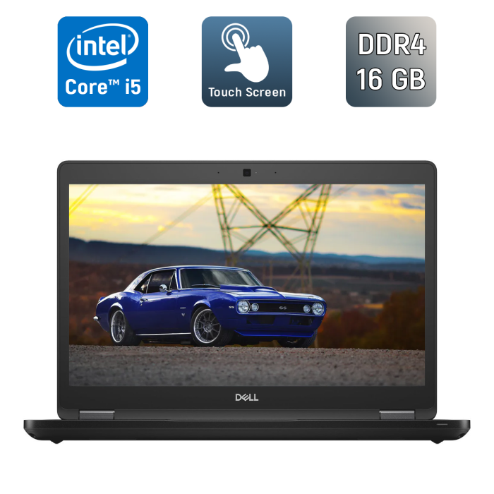 Ультрабук Dell Latitude 5490 / 14" (1920x1080) IPS Touch / Intel Core i5-8250U (4 (8) ядра по 1.6 - 3.4 GHz) / 16 GB DDR4 / 256 GB SSD / Intel UHD Graphics 620 / WebCam / HDMI б/в - зображення 1