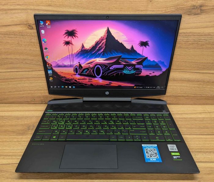 Ігровий ноутбук Б-клас HP Pavilion Gaming 15-dk1056wm / 15.6" (1920x1080) IPS / Intel Core i5-10300H (4 (8) ядра по 2.5 - 4.5 GHz) / 16 GB DDR4 / 512 GB SSD / nVidia GeForce GTX 1650, 4 GB GDDR5, 128-bit / WebCam / Windows 10 б/в - зображення 2