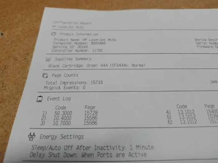 Принтер HP LaserJet Pro M15a / Лазерний монохромний друк / 600x600 dpi / A4 / 18 стор/хв / USB 2.0 б/в - зображення 5