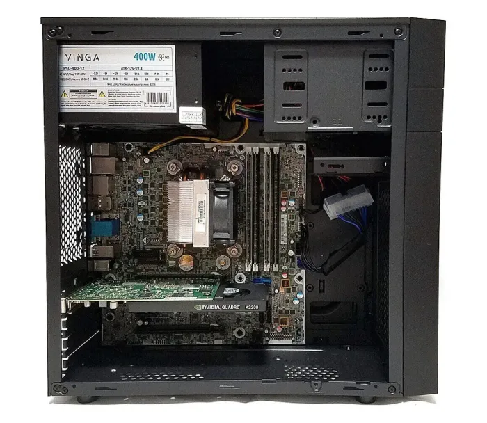 Ігровий ПК Vinga CS112B Tower NEW / Intel Xeon E3-1240 v3 (4 (8) ядра по 3.4 - 3.8 GHz) (аналог i7-4770) / 16 GB DDR3 / 256 GB SSD + 2000 GB HDD / nVidia Quadro K2200, 4 GB GDDR5, 128-bit б/в - зображення 4